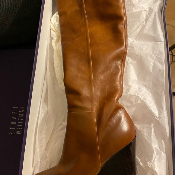 NWOT Stuart Weitzman Leather Knee-High Boot - Picture 7 of 7